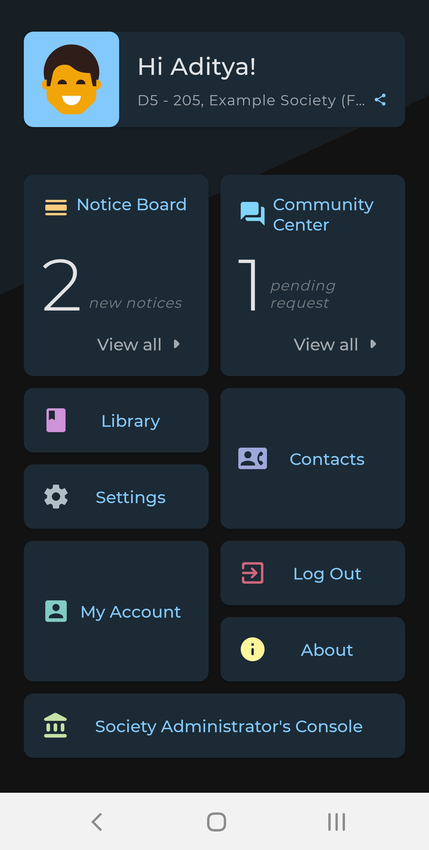 My Society App Screenshot